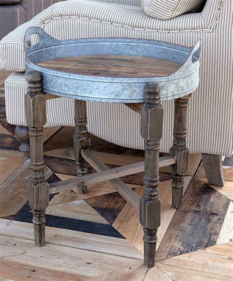 galvanized metal decorative houses|galvanized farmhouse side table.